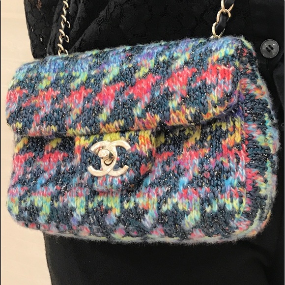 ‼️SOLD‼️CHANEL 2 Classic Multicolor Tweed Crossbod - Picture 7 of 7